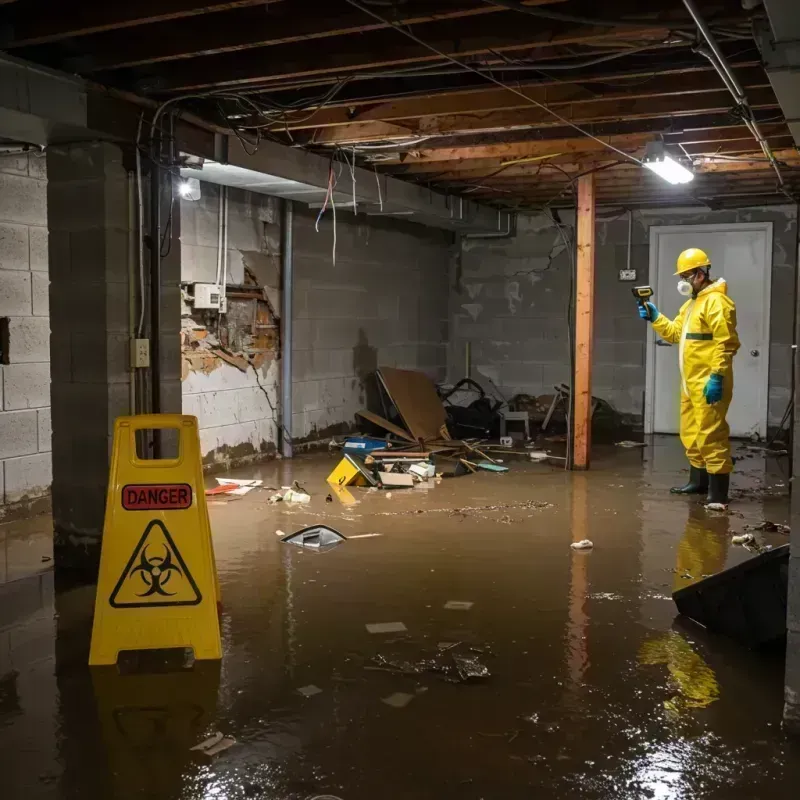 Flooded Basement Electrical Hazard in McDonough County, IL Property